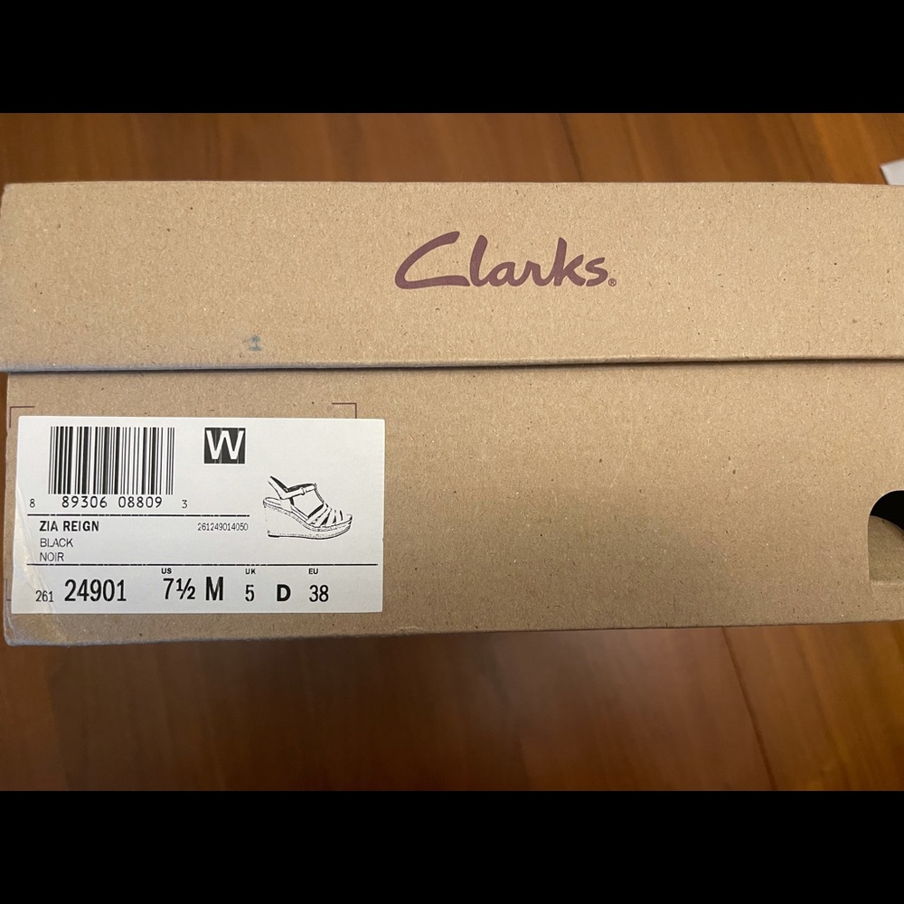 Clark’s Zia Reign Wedge in Black, Size 7 1/2 - Picture 6 of 6